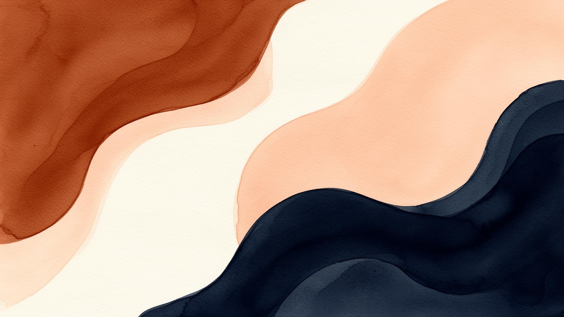 Warm flowing brand illustration